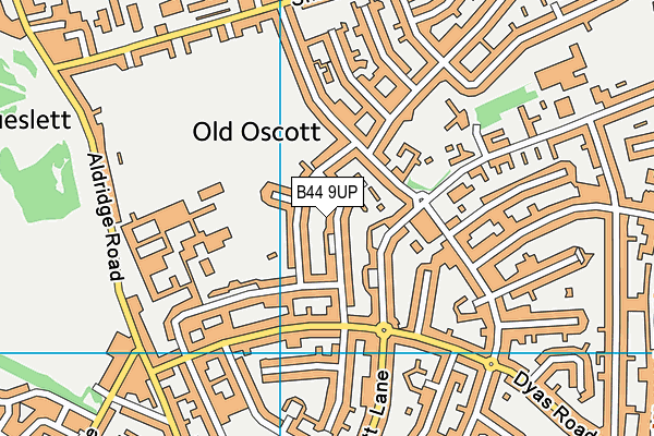 B44 9UP map - OS VectorMap District (Ordnance Survey)