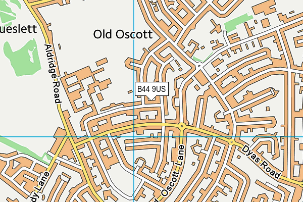 B44 9US map - OS VectorMap District (Ordnance Survey)