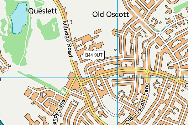 B44 9UT map - OS VectorMap District (Ordnance Survey)