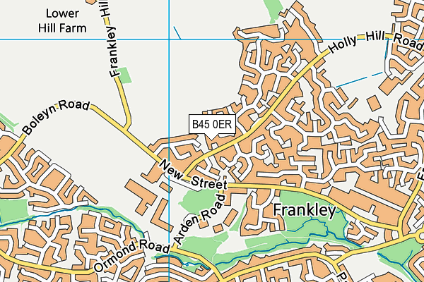 B45 0ER map - OS VectorMap District (Ordnance Survey)