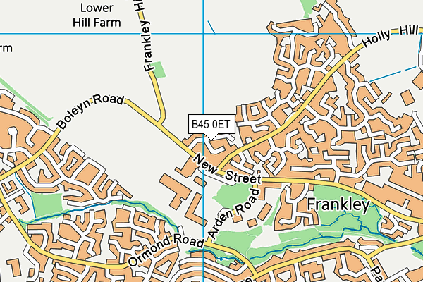 B45 0ET map - OS VectorMap District (Ordnance Survey)
