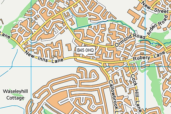 B45 0HQ map - OS VectorMap District (Ordnance Survey)