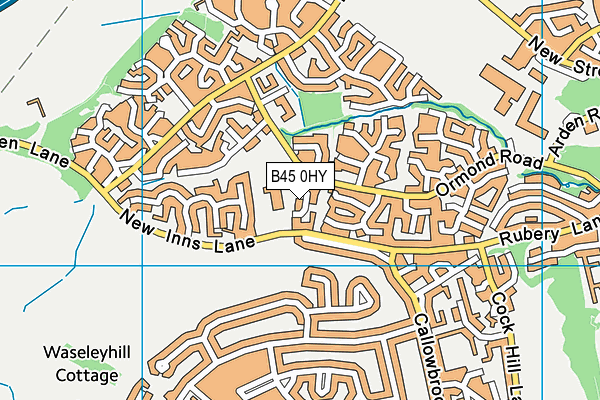 B45 0HY map - OS VectorMap District (Ordnance Survey)