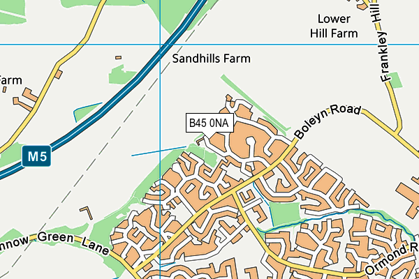 B45 0NA map - OS VectorMap District (Ordnance Survey)