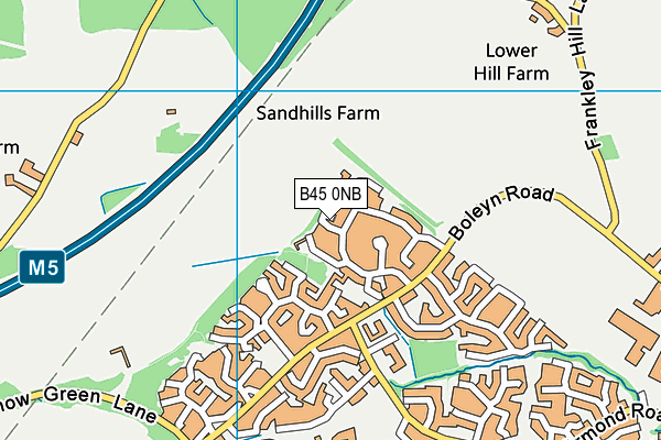 B45 0NB map - OS VectorMap District (Ordnance Survey)