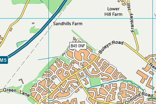 B45 0NF map - OS VectorMap District (Ordnance Survey)