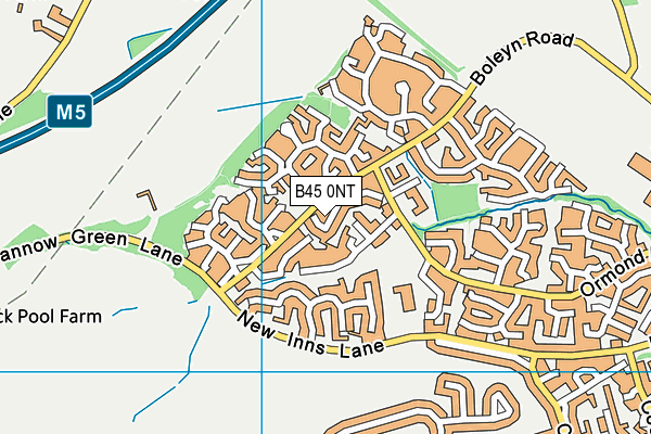 B45 0NT map - OS VectorMap District (Ordnance Survey)