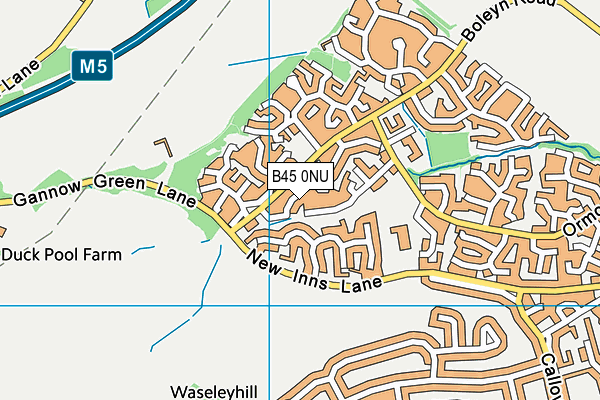 B45 0NU map - OS VectorMap District (Ordnance Survey)