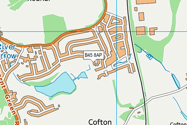 B45 8AP map - OS VectorMap District (Ordnance Survey)