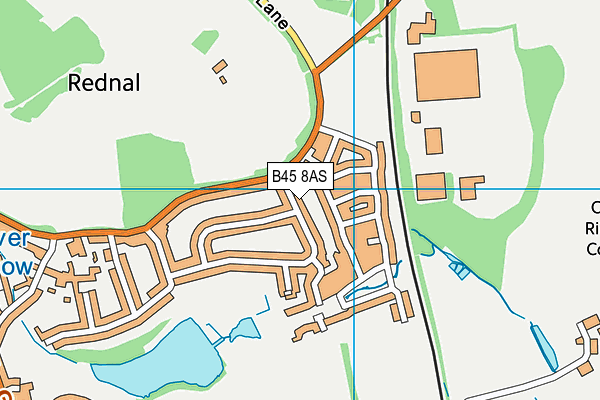 B45 8AS map - OS VectorMap District (Ordnance Survey)