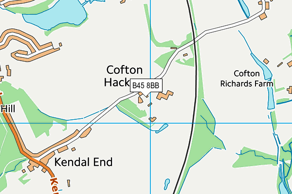 B45 8BB map - OS VectorMap District (Ordnance Survey)