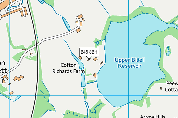 B45 8BH map - OS VectorMap District (Ordnance Survey)