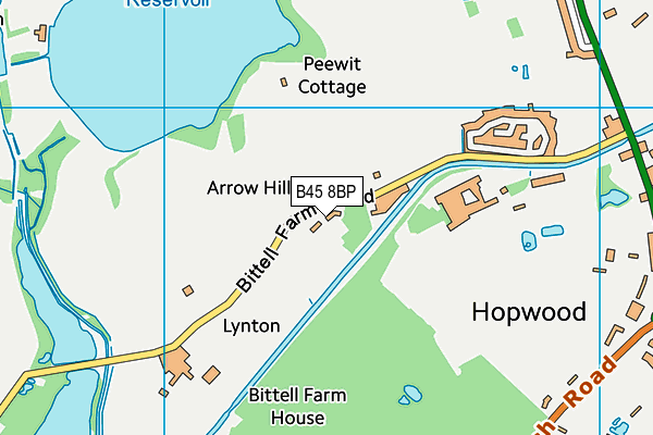 B45 8BP map - OS VectorMap District (Ordnance Survey)