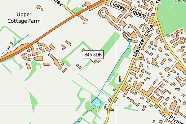 B45 8DB map - OS VectorMap District (Ordnance Survey)