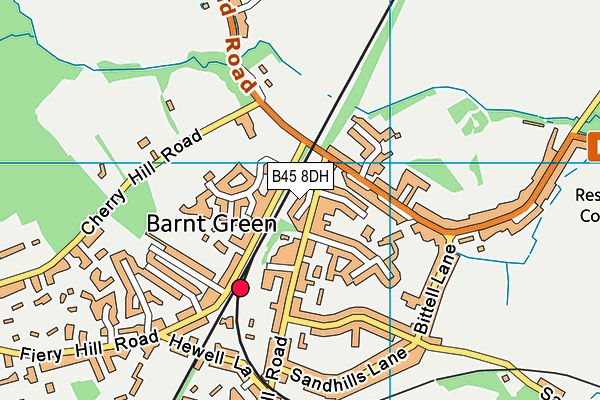 B45 8DH map - OS VectorMap District (Ordnance Survey)
