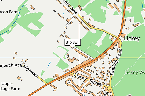 B45 8ET map - OS VectorMap District (Ordnance Survey)