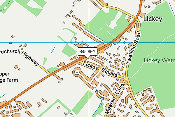 B45 8EY map - OS VectorMap District (Ordnance Survey)