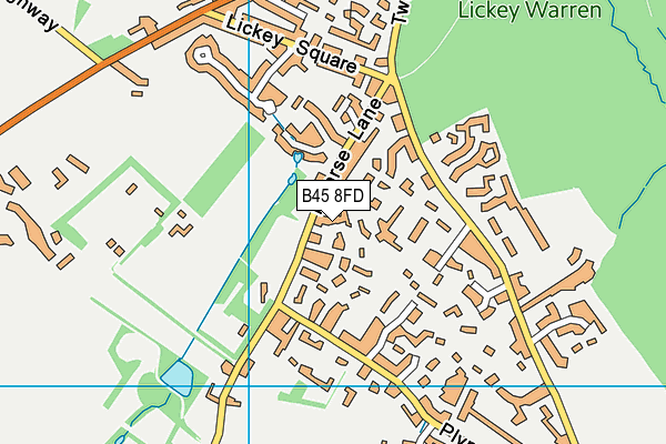 B45 8FD map - OS VectorMap District (Ordnance Survey)