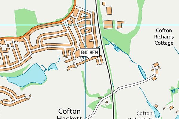 B45 8FN map - OS VectorMap District (Ordnance Survey)