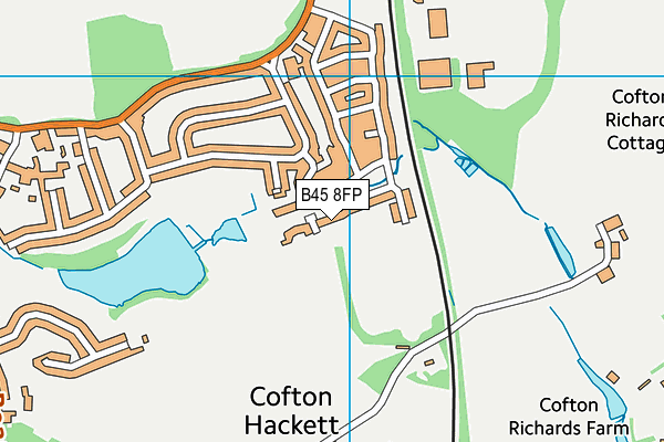 B45 8FP map - OS VectorMap District (Ordnance Survey)