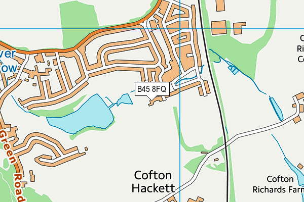 B45 8FQ map - OS VectorMap District (Ordnance Survey)