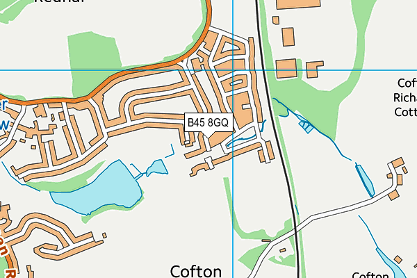 B45 8GQ map - OS VectorMap District (Ordnance Survey)