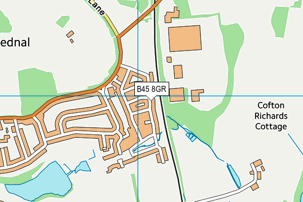 B45 8GR map - OS VectorMap District (Ordnance Survey)