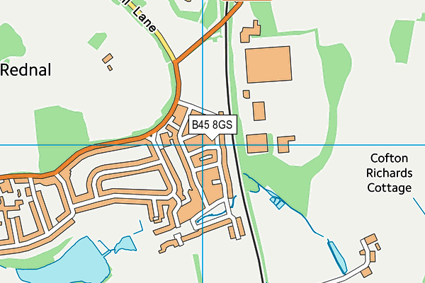 B45 8GS map - OS VectorMap District (Ordnance Survey)