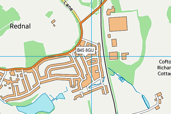 B45 8GU map - OS VectorMap District (Ordnance Survey)