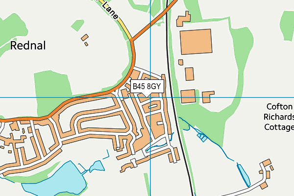 B45 8GY map - OS VectorMap District (Ordnance Survey)