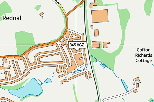 B45 8GZ map - OS VectorMap District (Ordnance Survey)