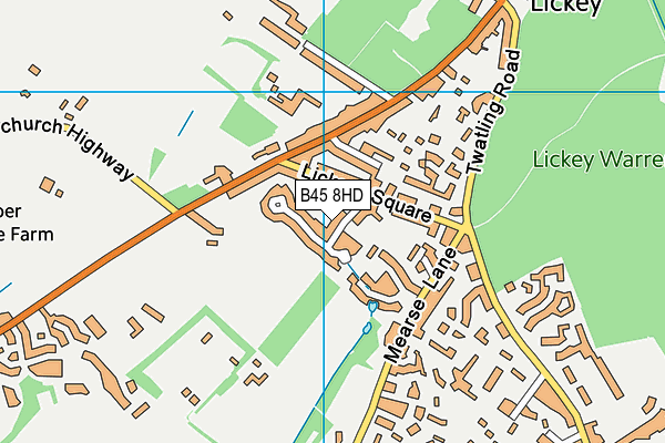 B45 8HD map - OS VectorMap District (Ordnance Survey)