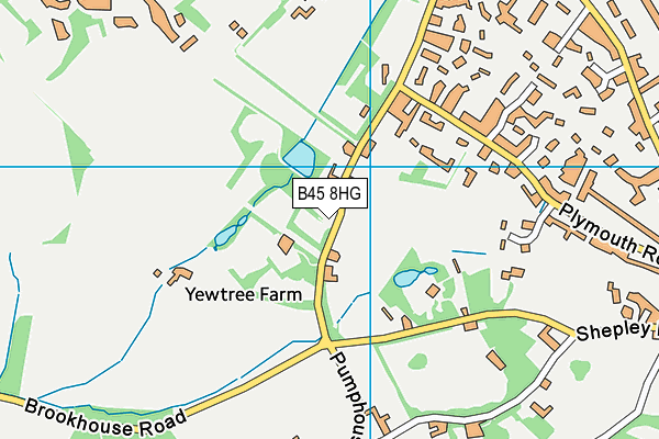 B45 8HG map - OS VectorMap District (Ordnance Survey)