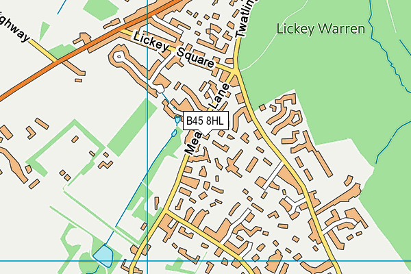 B45 8HL map - OS VectorMap District (Ordnance Survey)