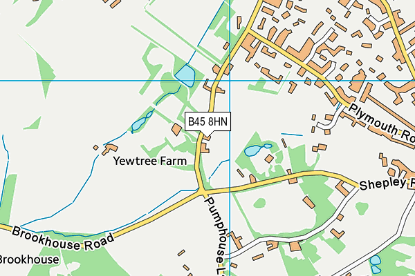 B45 8HN map - OS VectorMap District (Ordnance Survey)