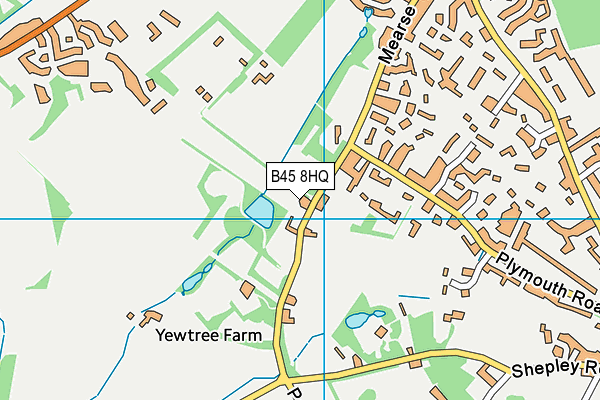 B45 8HQ map - OS VectorMap District (Ordnance Survey)