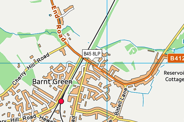 B45 8LP map - OS VectorMap District (Ordnance Survey)