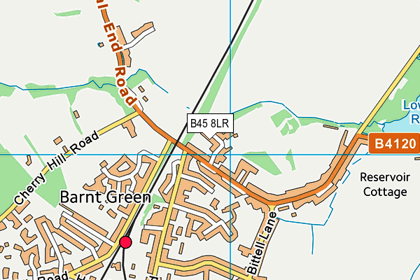 Barnt Green Sports Club map (B45 8LR) - OS VectorMap District (Ordnance Survey)