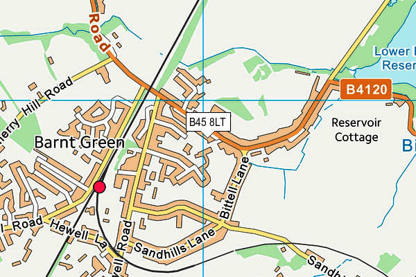 B45 8LT map - OS VectorMap District (Ordnance Survey)