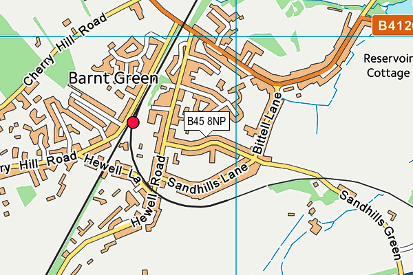 B45 8NP map - OS VectorMap District (Ordnance Survey)