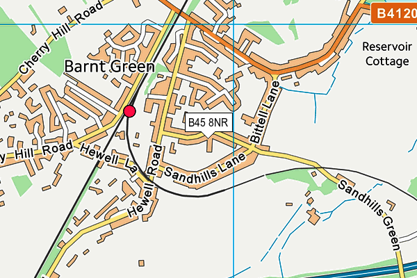 B45 8NR map - OS VectorMap District (Ordnance Survey)