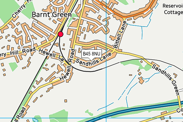 B45 8NU map - OS VectorMap District (Ordnance Survey)