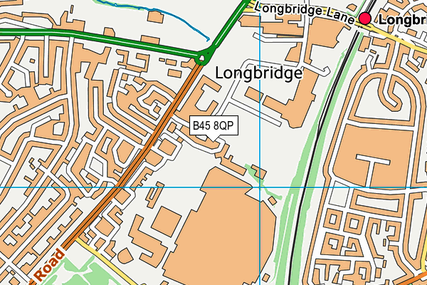 B45 8QP map - OS VectorMap District (Ordnance Survey)