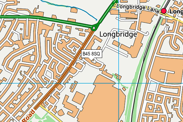 B45 8SQ map - OS VectorMap District (Ordnance Survey)