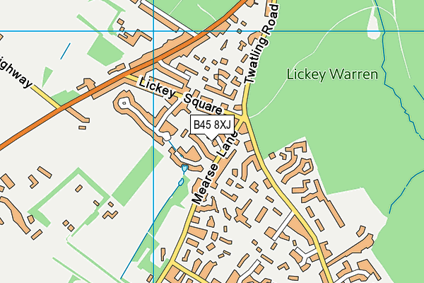 B45 8XJ map - OS VectorMap District (Ordnance Survey)