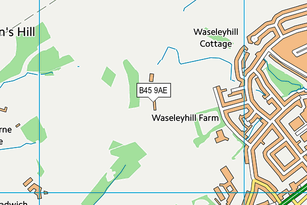 B45 9AE map - OS VectorMap District (Ordnance Survey)