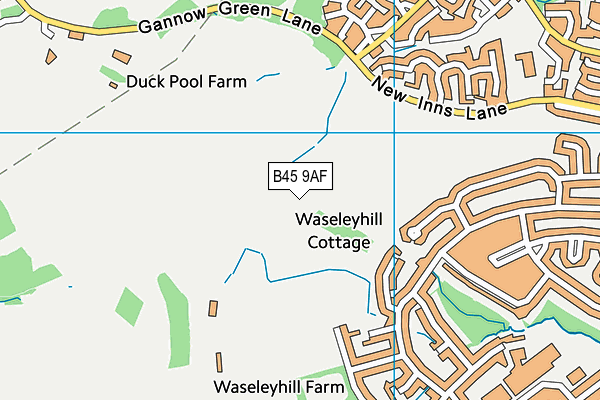 B45 9AF map - OS VectorMap District (Ordnance Survey)