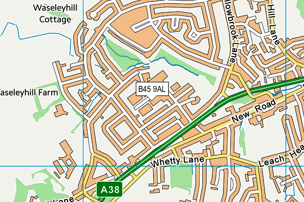 B45 9AL map - OS VectorMap District (Ordnance Survey)