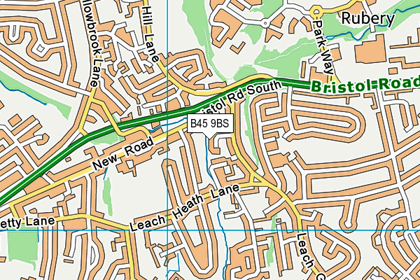 B45 9BS map - OS VectorMap District (Ordnance Survey)