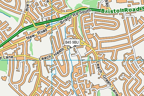 B45 9BU map - OS VectorMap District (Ordnance Survey)